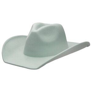 Mint Classic Blank Solid Felt Yeehaw Cowboy Hat